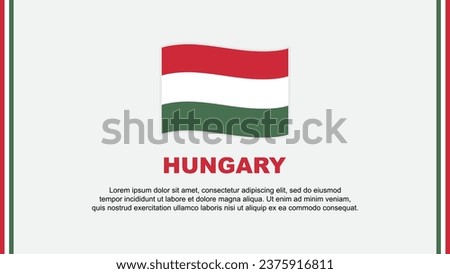Hungary Flag Abstract Background Design Template. Hungary Independence Day Banner Social Media Vector Illustration. Hungary Cartoon