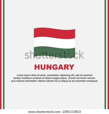 Hungary Flag Background Design Template. Hungary Independence Day Banner Social Media Post. Hungary Cartoon