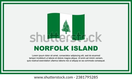 Norfolk Island Flag Abstract Background Design Template. Norfolk Island Independence Day Banner Social Media Vector Illustration. Norfolk Island Banner