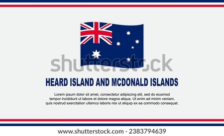 Heard Island And McDonald Islands Flag Abstract Background Design Template. Independence Day Banner Social Media Vector Illustration. Design