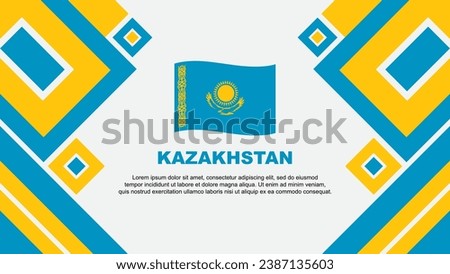 Kazakhstan Flag Abstract Background Design Template. Kazakhstan Independence Day Banner Wallpaper Vector Illustration. Kazakhstan Cartoon