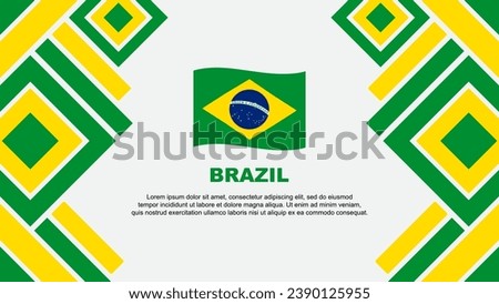 Brazil Flag Abstract Background Design Template. Brazil Independence Day Banner Wallpaper Vector Illustration. Brazil