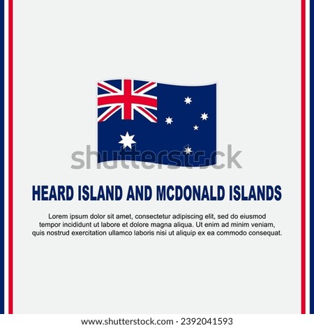 Heard Island And McDonald Islands Flag Background Design Template. Banner Social Media Post. Design