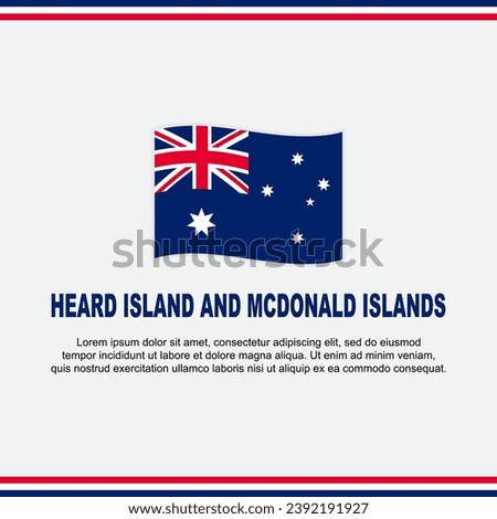 Heard Island And McDonald Islands Flag Background Design Template. Banner Social Media Post. Flag