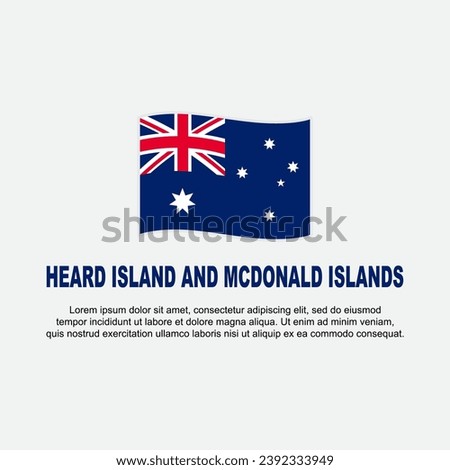 Heard Island And McDonald Islands Flag Background Design Template. Banner Social Media Post. Independence Day