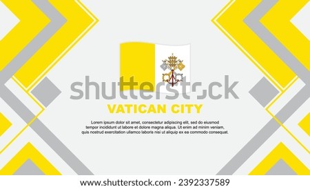 Vatican City Flag Abstract Background Design Template. Vatican City Independence Day Banner Wallpaper Vector Illustration. Vatican City Banner