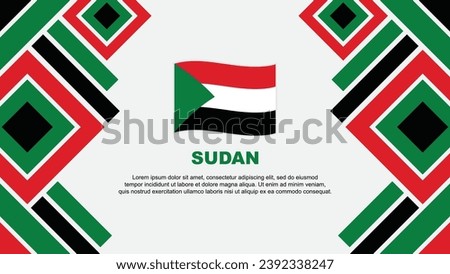 Sudan Flag Abstract Background Design Template. Sudan Independence Day Banner Wallpaper Vector Illustration. Sudan
