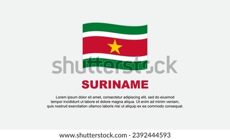 Suriname Flag Abstract Background Design Template. Suriname Independence Day Banner Social Media Vector Illustration. Suriname Background
