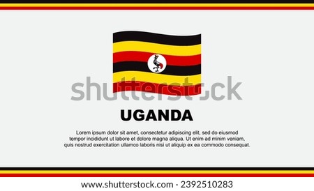 Uganda Flag Abstract Background Design Template. Uganda Independence Day Banner Social Media Vector Illustration. Uganda Design