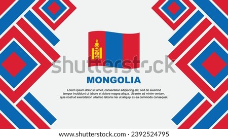 Mongolia Flag Abstract Background Design Template. Mongolia Independence Day Banner Wallpaper Vector Illustration. Mongolia