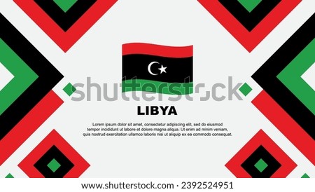 Libya Flag Abstract Background Design Template. Libya Independence Day Banner Wallpaper Vector Illustration. Libya Template