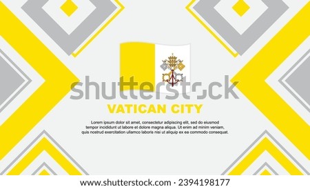Vatican City Flag Abstract Background Design Template. Vatican City Independence Day Banner Wallpaper Vector Illustration. Vatican City Independence Day
