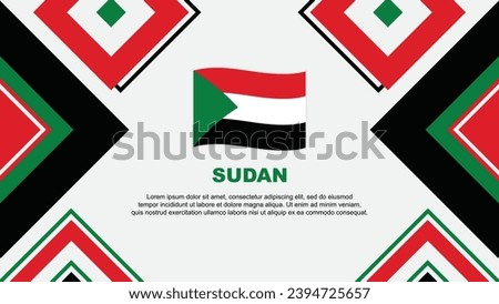 Sudan Flag Abstract Background Design Template. Sudan Independence Day Banner Wallpaper Vector Illustration. Sudan Independence Day