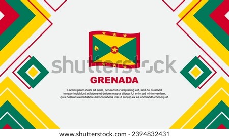 Grenada Flag Abstract Background Design Template. Grenada Independence Day Banner Wallpaper Vector Illustration. Grenada Background