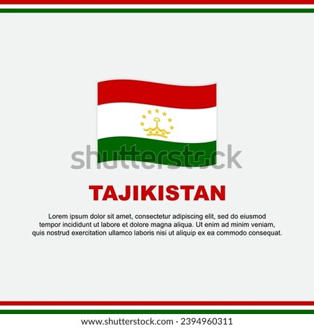 Tajikistan Flag Background Design Template. Tajikistan Independence Day Banner Social Media Post. Tajikistan Design