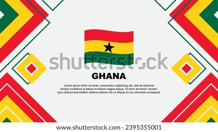 Ghana Flag Abstract Background Design Template. Ghana Independence Day Banner Wallpaper Vector Illustration. Ghana Background