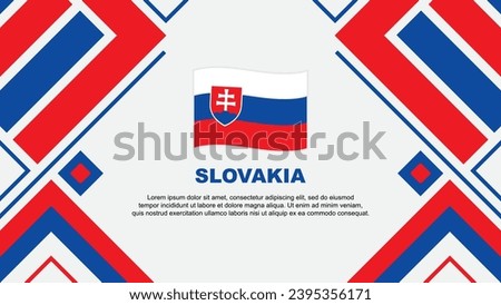 Slovakia Flag Abstract Background Design Template. Slovakia Independence Day Banner Wallpaper Vector Illustration. Slovakia Flag