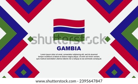 Gambia Flag Abstract Background Design Template. Gambia Independence Day Banner Wallpaper Vector Illustration. Gambia Template
