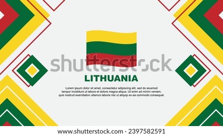 Lithuania Flag Abstract Background Design Template. Lithuania Independence Day Banner Wallpaper Vector Illustration. Lithuania Background