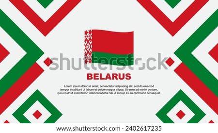 Belarus Flag Abstract Background Design Template. Belarus Independence Day Banner Wallpaper Vector Illustration. Belarus Template