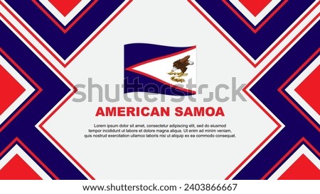 American Samoa Flag Abstract Background Design Template. American Samoa Independence Day Banner Wallpaper Vector Illustration. American Samoa Vector