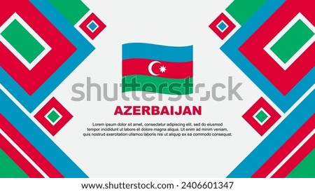 Azerbaijan Flag Abstract Background Design Template. Azerbaijan Independence Day Banner Wallpaper Vector Illustration. Azerbaijan Cartoon