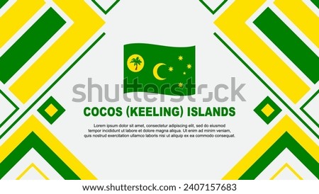 Cocos Islands Flag Abstract Background Design Template. Cocos Islands Independence Day Banner Wallpaper Vector Illustration. Cocos Islands Flag