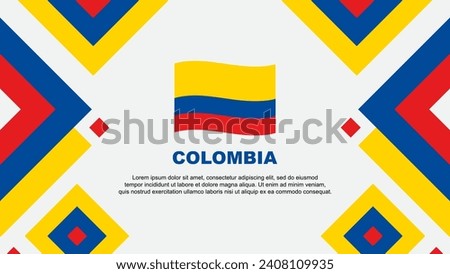 Colombia Flag Abstract Background Design Template. Colombia Independence Day Banner Wallpaper Vector Illustration. Colombia Template