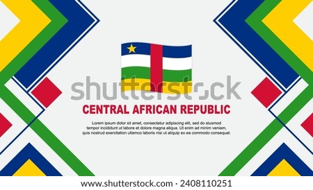 Central African Republic Flag Abstract Background Design Template. Independence Day Banner Wallpaper Vector Illustration. Banner