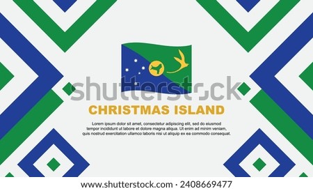 Christmas Island Flag Abstract Background Design Template. Christmas Island Independence Day Banner Wallpaper Vector Illustration. Christmas Island Template