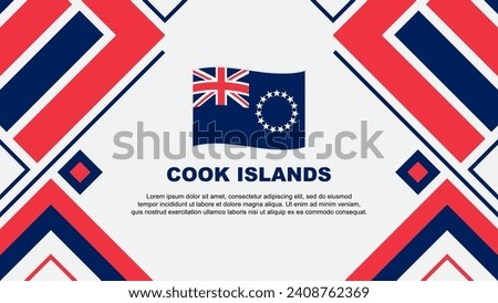 Cook Islands Flag Abstract Background Design Template. Cook Islands Independence Day Banner Wallpaper Vector Illustration. Cook Islands Flag