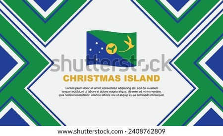Christmas Island Flag Abstract Background Design Template. Christmas Island Independence Day Banner Wallpaper Vector Illustration. Christmas Island Vector