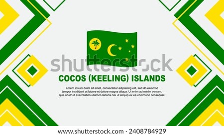 Cocos Islands Flag Abstract Background Design Template. Cocos Islands Independence Day Banner Wallpaper Vector Illustration. Cocos Islands Background
