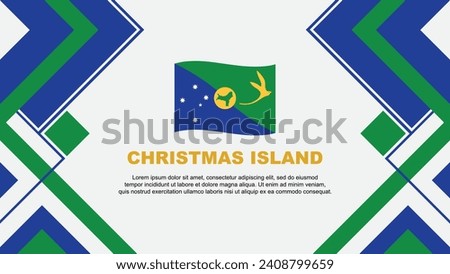 Christmas Island Flag Abstract Background Design Template. Christmas Island Independence Day Banner Wallpaper Vector Illustration. Christmas Island Banner