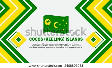 Cocos Islands Flag Abstract Background Design Template. Cocos Islands Independence Day Banner Wallpaper Vector Illustration. Cocos Islands Design
