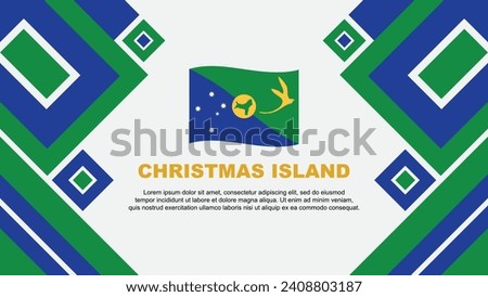Christmas Island Flag Abstract Background Design Template. Christmas Island Independence Day Banner Wallpaper Vector Illustration. Christmas Island Cartoon