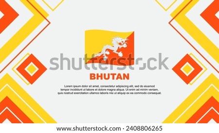 Bhutan Flag Abstract Background Design Template. Bhutan Independence Day Banner Wallpaper Vector Illustration. Bhutan Background