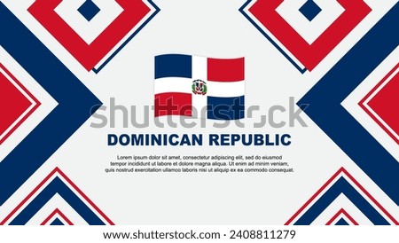 Dominican Republic Flag Abstract Background Design Template. Dominican Republic Independence Day Banner Wallpaper Vector Illustration. Dominican Republic Independence Day