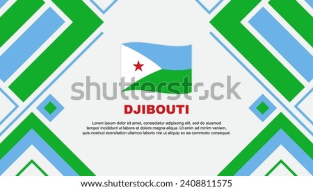 Djibouti Flag Abstract Background Design Template. Djibouti Independence Day Banner Wallpaper Vector Illustration. Djibouti Flag