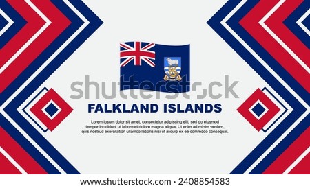 Falkland Islands Flag Abstract Background Design Template. Falkland Islands Independence Day Banner Wallpaper Vector Illustration. Falkland Islands Design