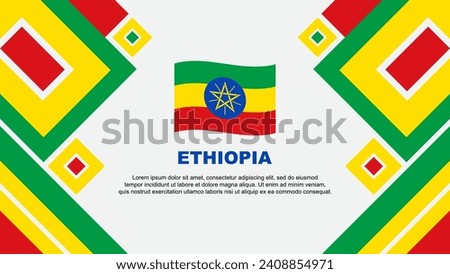 Ethiopia Flag Abstract Background Design Template. Ethiopia Independence Day Banner Wallpaper Vector Illustration. Ethiopia Cartoon