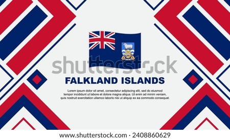 Falkland Islands Flag Abstract Background Design Template. Falkland Islands Independence Day Banner Wallpaper Vector Illustration. Falkland Islands Flag