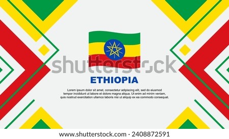 Ethiopia Flag Abstract Background Design Template. Ethiopia Independence Day Banner Wallpaper Vector Illustration. Ethiopia Illustration