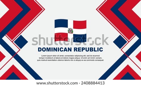 Dominican Republic Flag Abstract Background Design Template. Dominican Republic Independence Day Banner Wallpaper Vector Illustration. Dominican Republic Banner