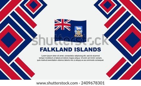 Falkland Islands Flag Abstract Background Design Template. Falkland Islands Independence Day Banner Wallpaper Vector Illustration. Falkland Islands