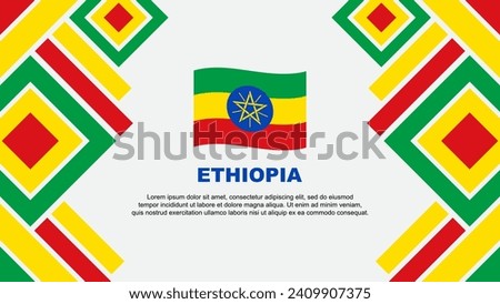 Ethiopia Flag Abstract Background Design Template. Ethiopia Independence Day Banner Wallpaper Vector Illustration. Ethiopia