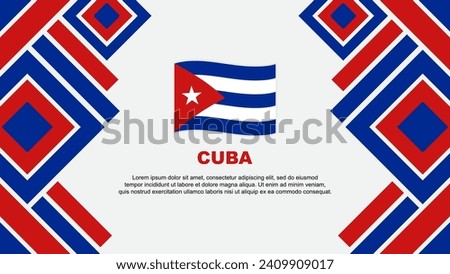 Cuba Flag Abstract Background Design Template. Cuba Independence Day Banner Wallpaper Vector Illustration. Cuba