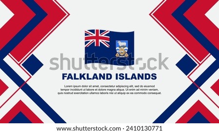 Falkland Islands Flag Abstract Background Design Template. Falkland Islands Independence Day Banner Wallpaper Vector Illustration. Falkland Islands Banner