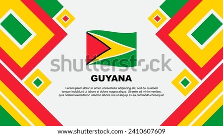 Guyana Flag Abstract Background Design Template. Guyana Independence Day Banner Wallpaper Vector Illustration. Guyana Cartoon