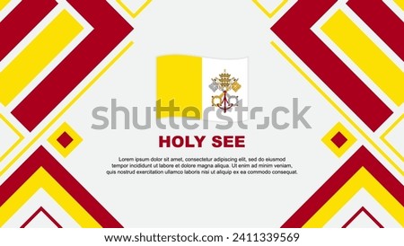 Holy See Flag Abstract Background Design Template. Holy See Independence Day Banner Wallpaper Vector Illustration. Holy See Flag
